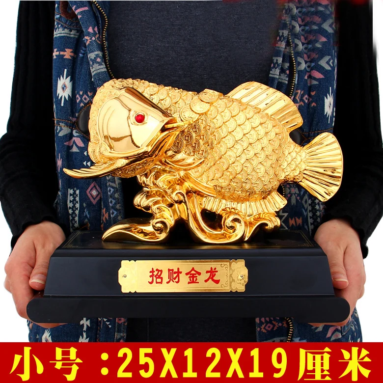 

TOP COOL HOME OFFICE STORE Company SHOP ROOM Efficacious Talisman Money Drawing Lucky gold Dragon Fish Arowana FENG SHUI statue