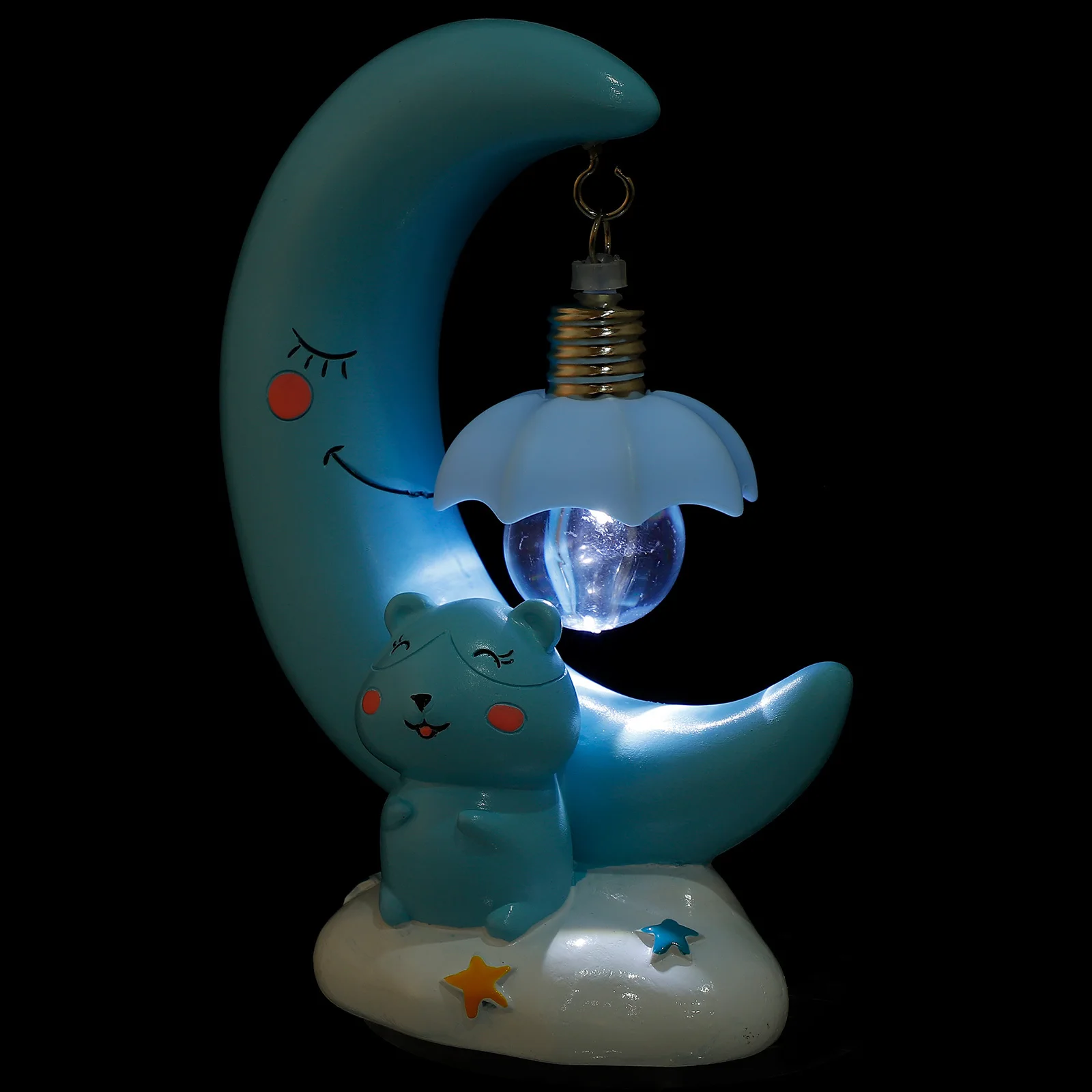 1 قطعة ضوء الليل الصغيرة الراتنج القمر الكرتون الحيوان أباجورة لغرفة الديكور الحضانة ديكور المنزل هدية حجم صغير