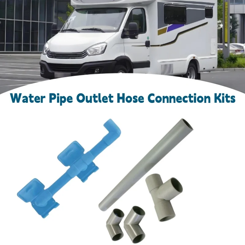 

Waste Water Pipe Outlet Hose Connection Kits For Caravan Motorhome 90 Degree Elbow Tee Connector Waste Pipe Complete Kit