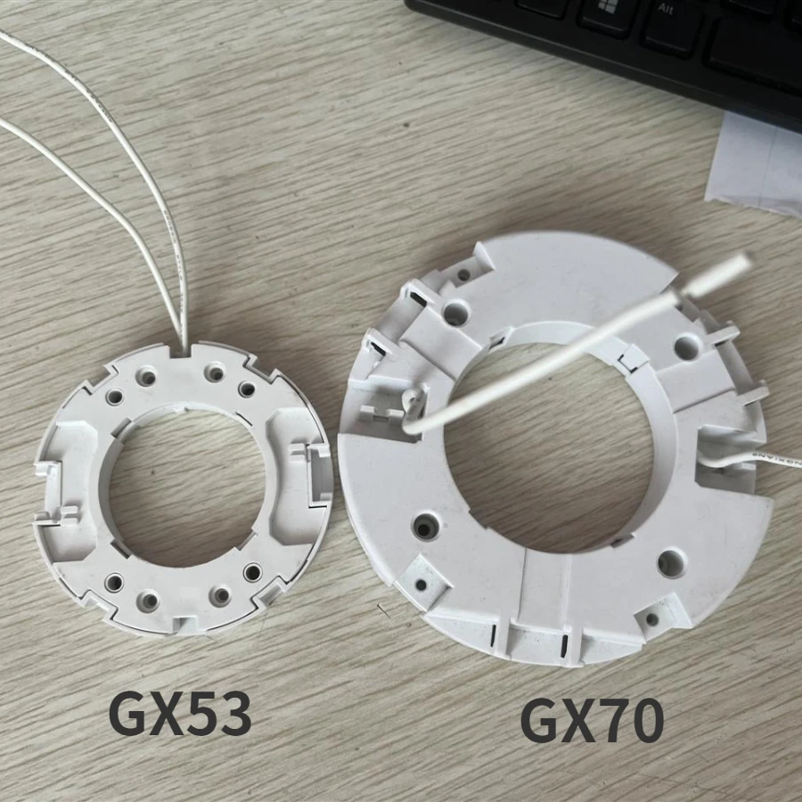 GX53 GX70 Light Base Socket Lamp Bulb Holder Connector PBT Flame Resistant Material Surface Mount Cabinet Showcase Showroom