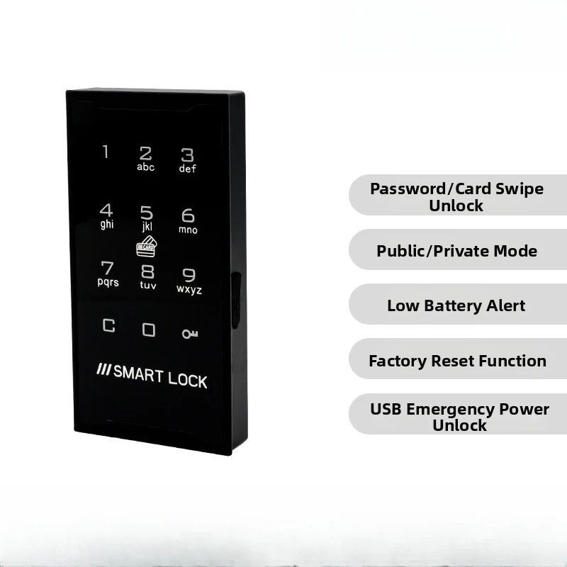 for Smart Fingerprint Drawer Lock with Password Keypad and For rfid Card Support for Electronic Cabinets and Safes
