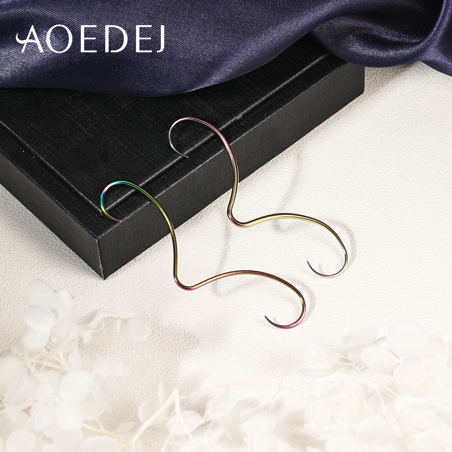 AOEDEJ 1 Piece 14G/16G Stainless Steel Septum Ring Women Men 43-67MM Colorful Nose Ring Mustache Hanger Nose Ring Studs Jewelry