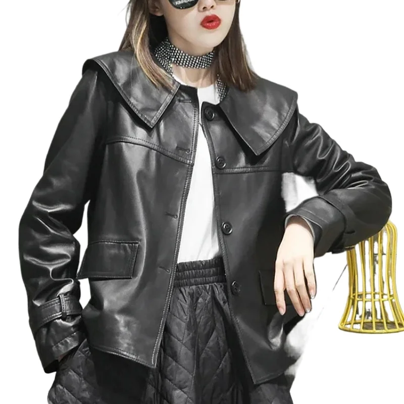 Tajiyane Women's Leather Jacket Real Sheepskin Coat Female Korean Style Coats and Jackets Women Spring 2021 Veste Femme Pph4506