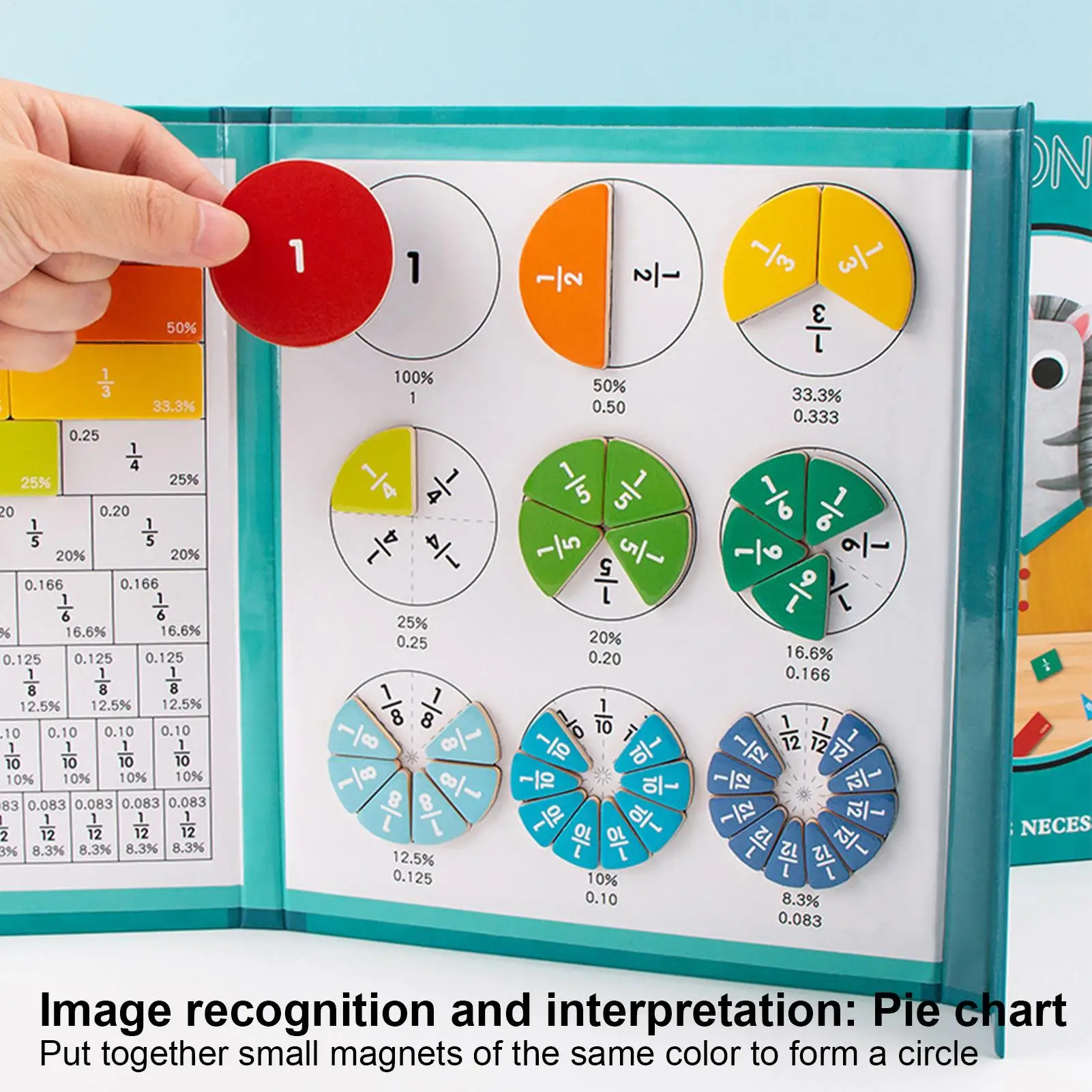 Magnetic Fraction Educational Puzzle Magnetic Fraction Circles Activity Set Homeschool Supplies Stem Math Master Set For