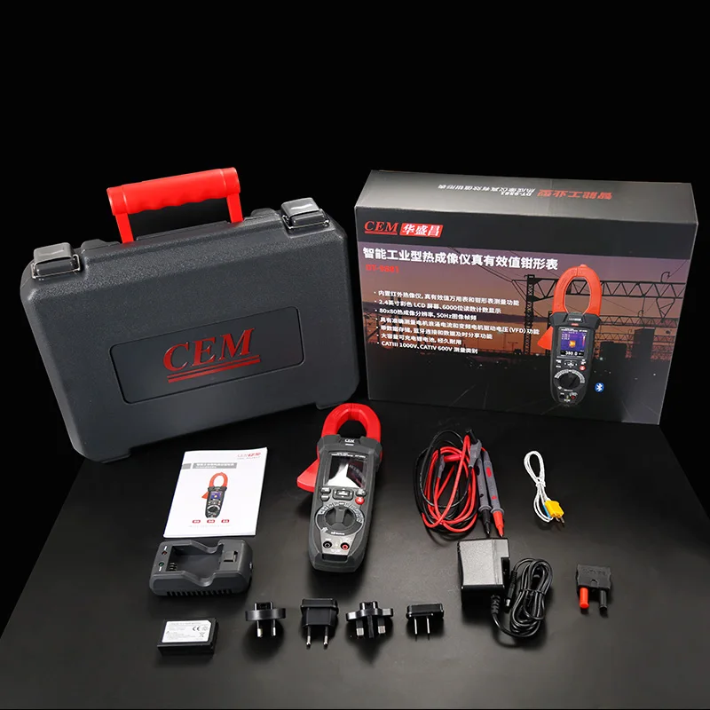 CEM DT-9581 المهنية 120x120 الأشعة تحت الحمراء الحرارية lmager التيار المتناوب/تيار مستمر صحيح RMS المشبك متر مع شاشة الكريستال السائل #5