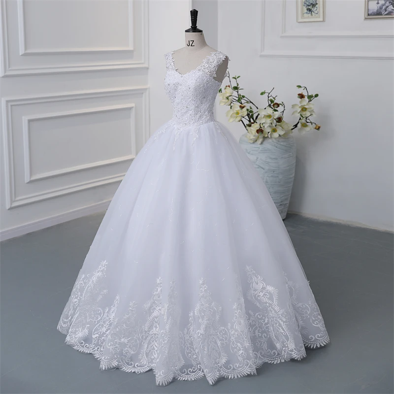 Vestidos de casamento sem mangas personalizados, vestidos de baile gola V, lindo vestido de noiva, plus size, foto real, novo, 2023