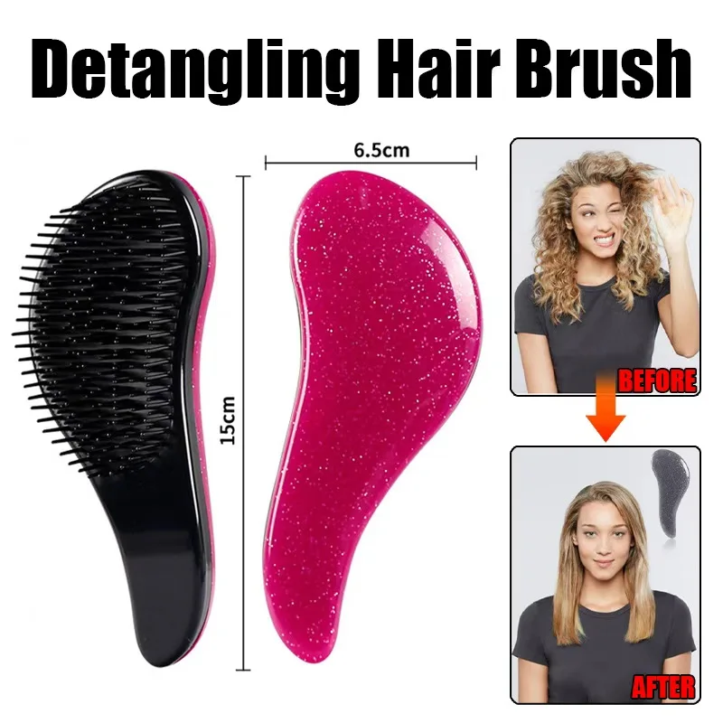 

1 шт. антистатическая массажная щетка для намотки душа, массажная щетка для влажных волос, вьющиеся щетки для салона, парикмахерский инструмент, специально для настоящих волос, парик