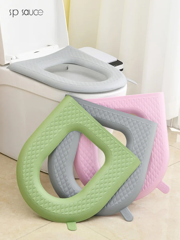 Japan Super Soft EVA Waterproof Toilet Cover, Lid Cover, Cushion, Bathroom Decor Accessories, Reusable, Mat, New