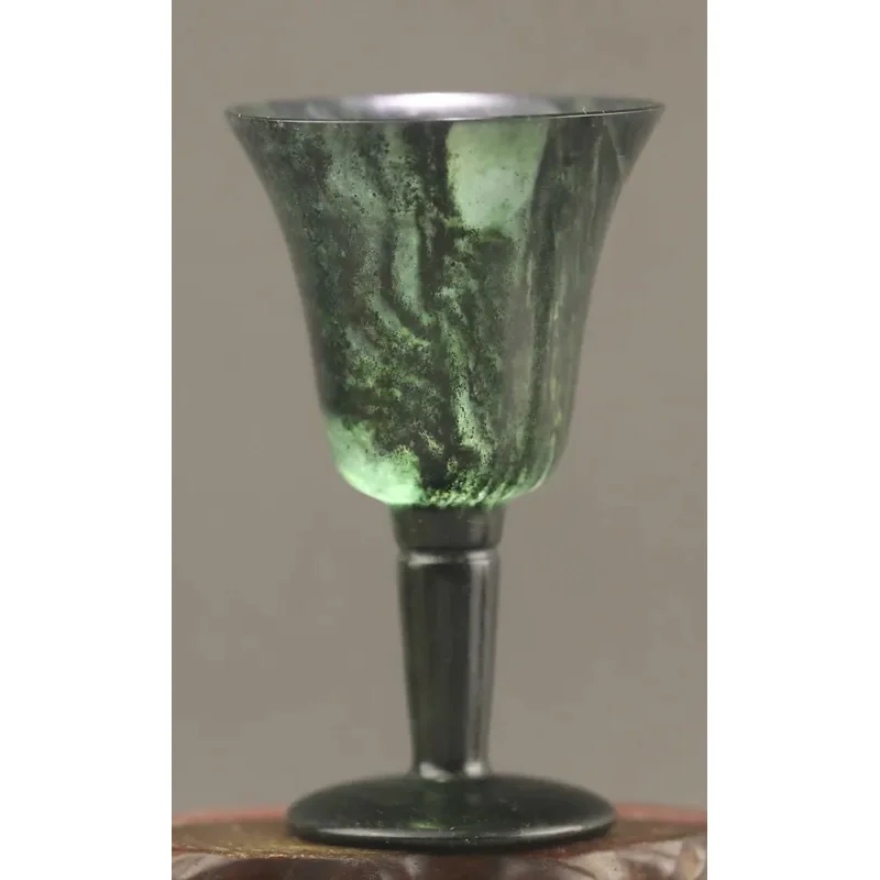 Old China Natural Jade Hand Carved goblet cup