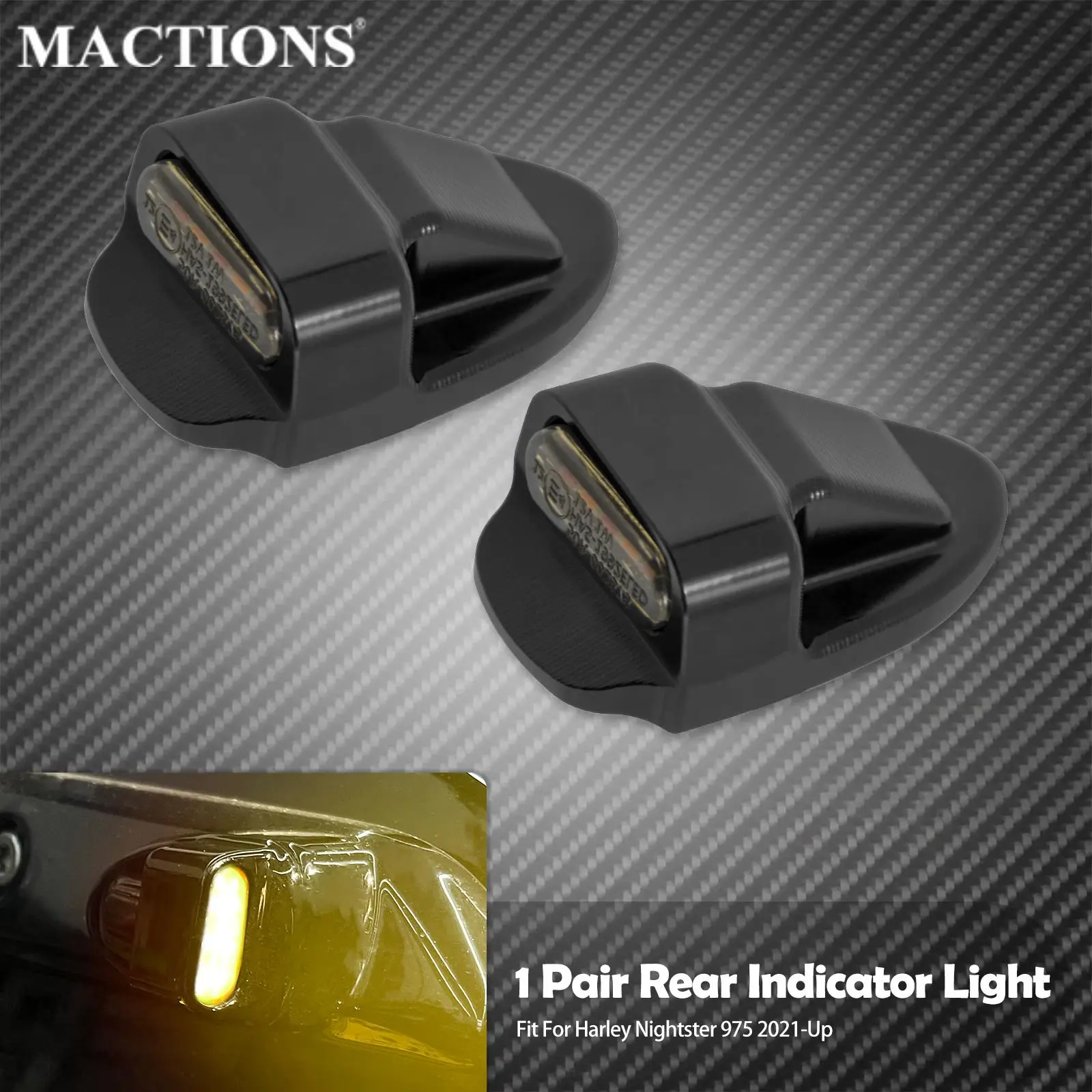 Motorcycle E Mark Rear LED Turn Signal Indicator Brake Light Running Lamp For Harley Sportster Nightster 975 2021 2022 2023 Motorcycle E Mark Rear LED Turn Signal Indicator Brake Light Running Lamp For Harley Sportster Nightster 975 2021 2022 2023