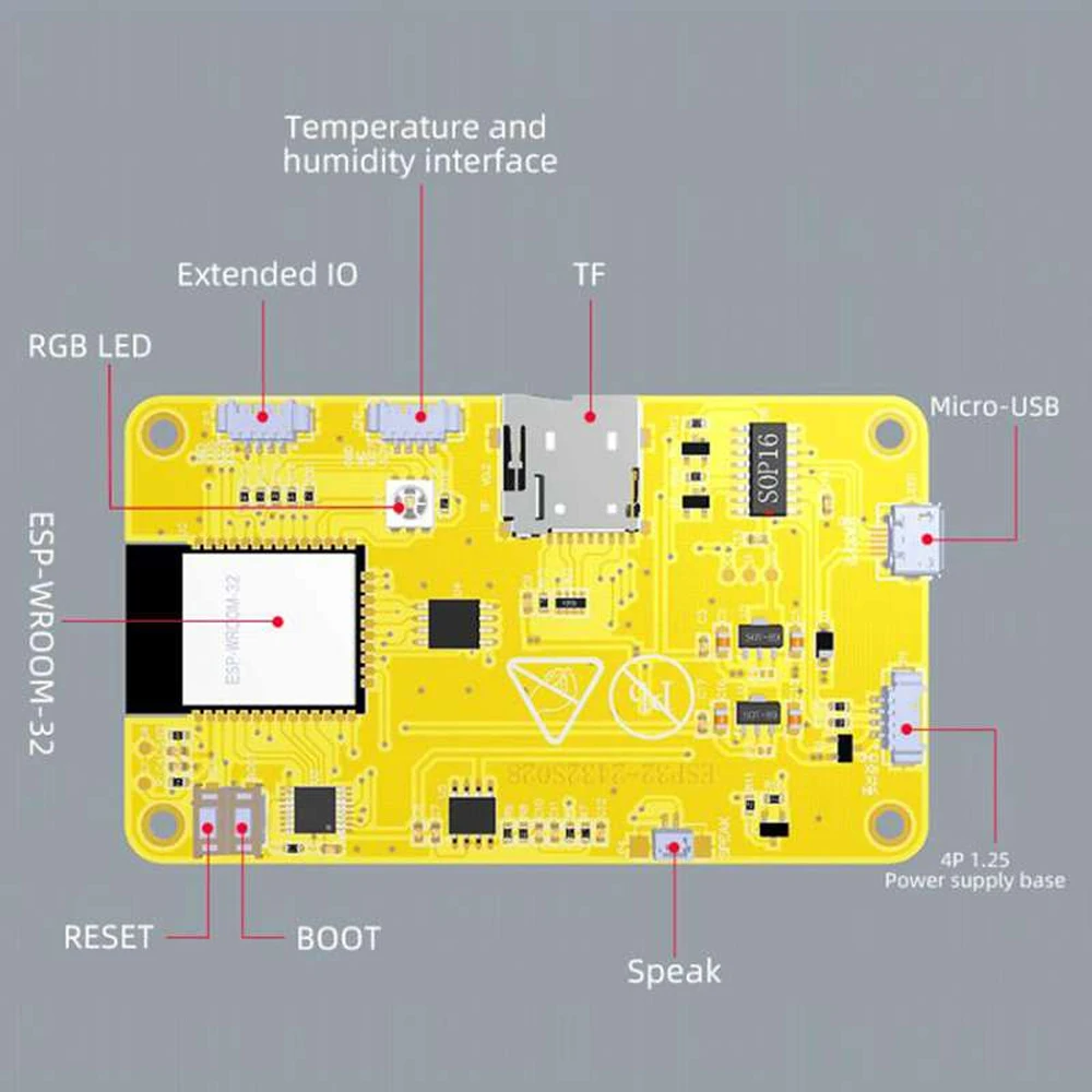 タッチスクリーンディスプレイモジュール,arduino,液晶,tft,esp32,wifi,ESP32-2432S028R,il9341,240x320, 2.8インチ用