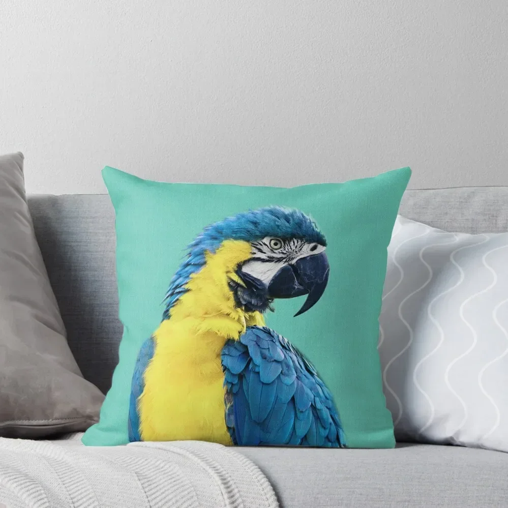 Macaw Parrot in Blue Throw Pillow Sofa Cushions Christmas Covers For Cushions pillow