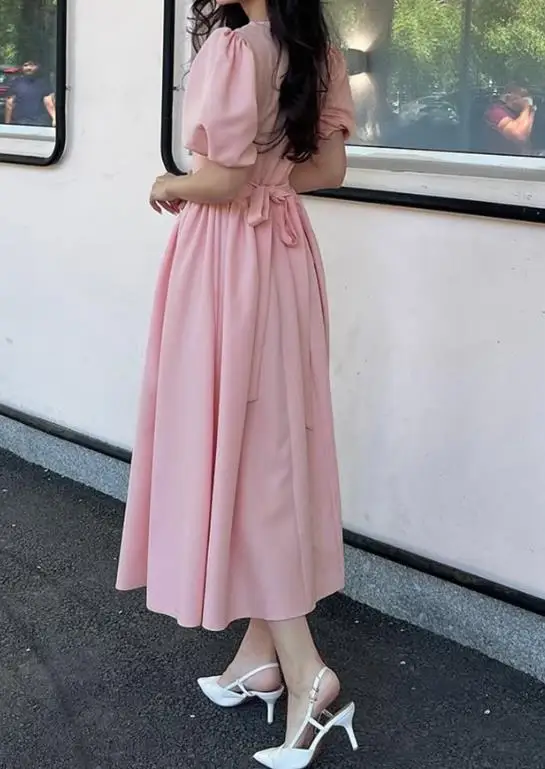 

Spring 2026 Elegant Bubble Sleeve Dress Women's Fashion Elegant Style Sleeve Dress for Spring