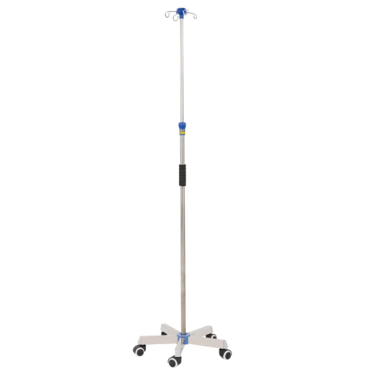 Hot Sale 304 or 201 Stainless Medical Support Transfusion IV Pole Infusion Stand for Hospital