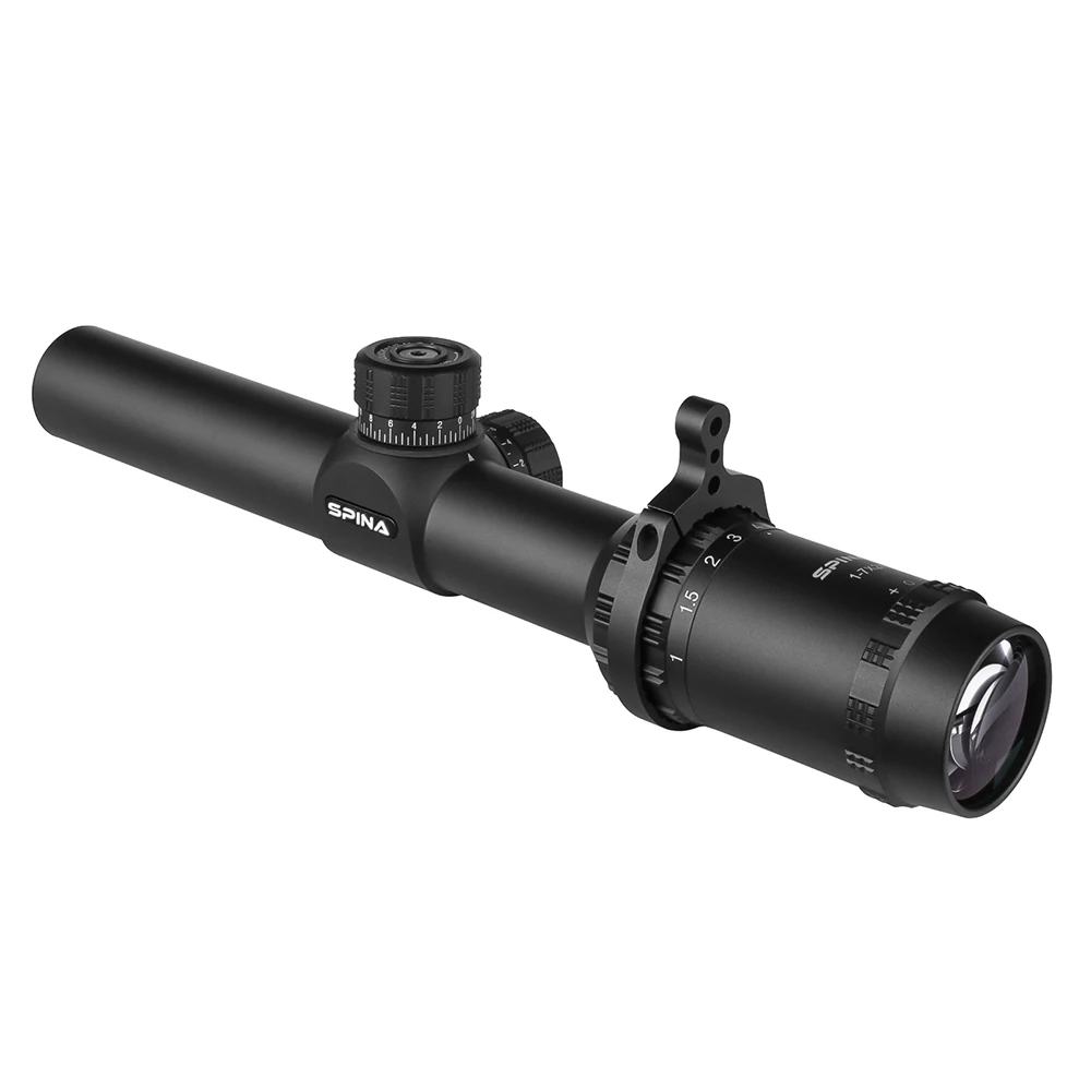 SPINA OPTICS Tactical LPVO 1-7x24 Short Dot Sight Quick Aiming Shooting Hunting Rifle Scope Riflescope .223.556.308 22LR etc