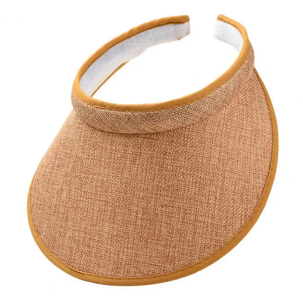 Linen Sun Hat Adjustable Unisex Sun Hat with Wide Brim for Sun Anti uv Outdoor Headwear for Women Men