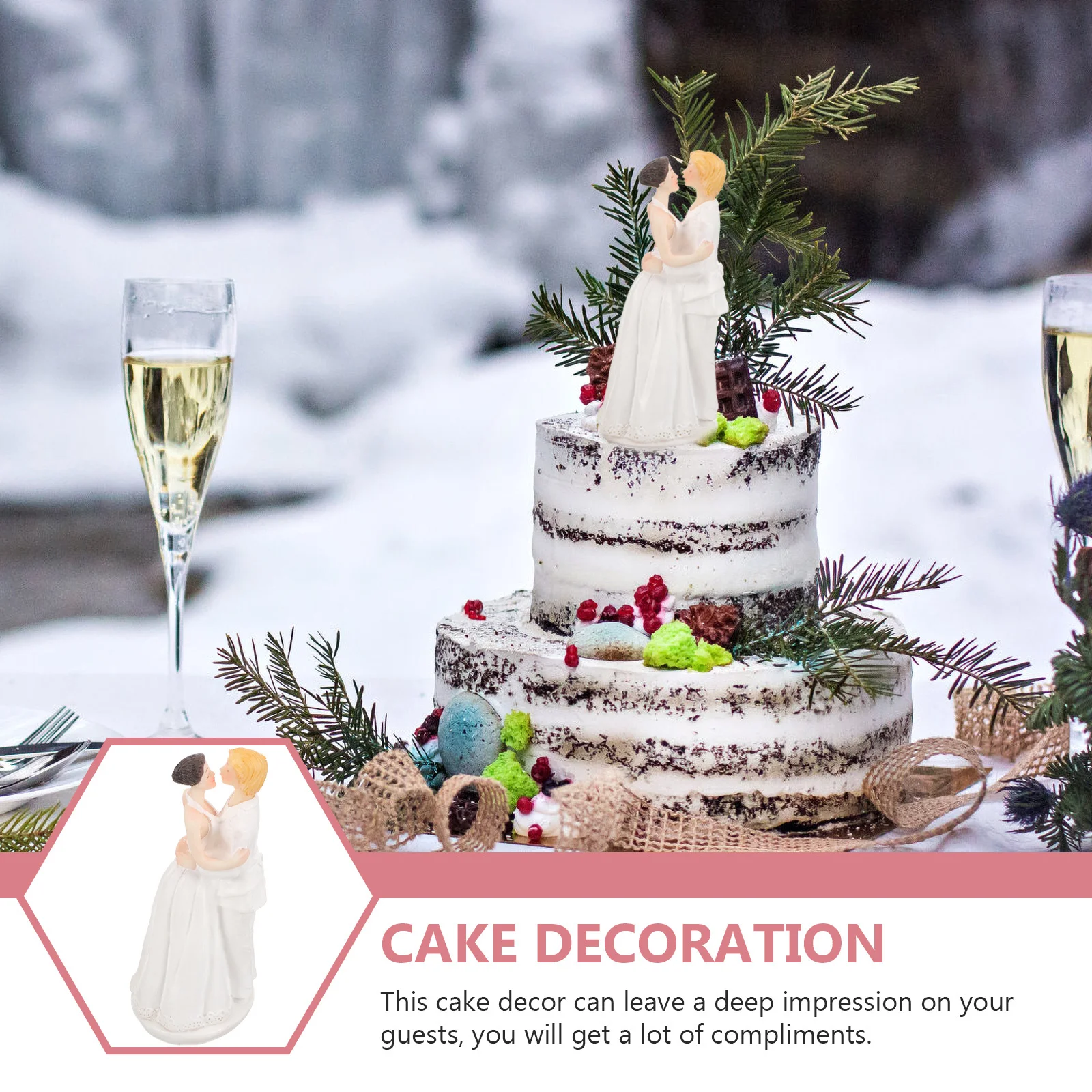 

Valentine's Day Wedding Cake Couple Decor DIY Dessert Picks Creative Cake Topper Romantic Party Adornments Cupcake Toppers