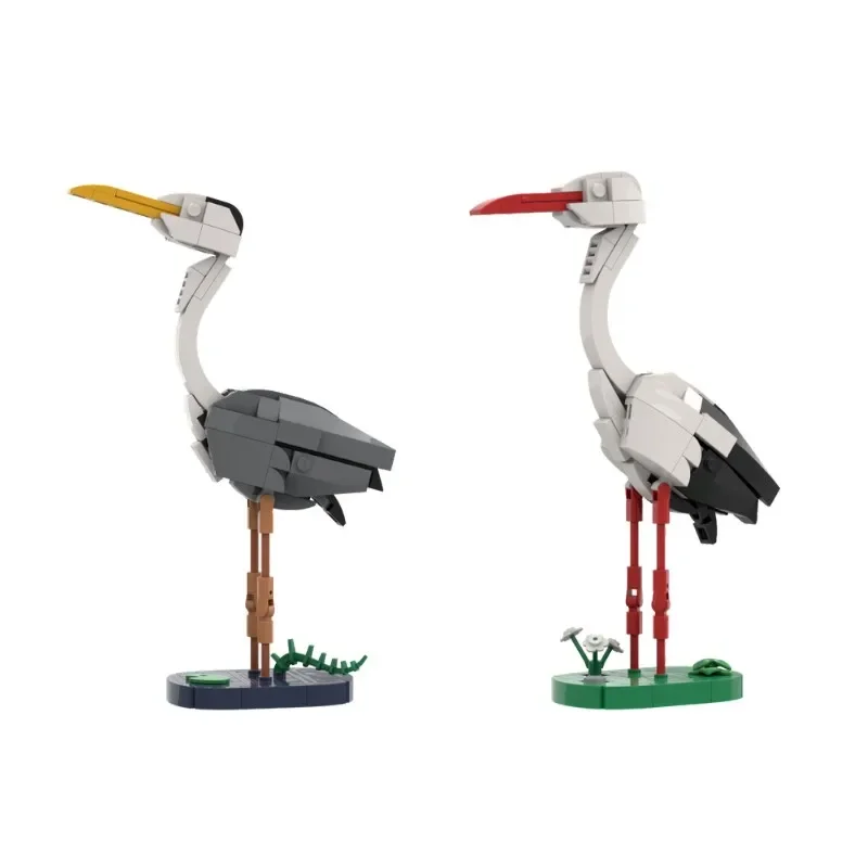 Creative holiday gifts featuring small particle assembly of building blocks, MOC animals, birds and other animal types