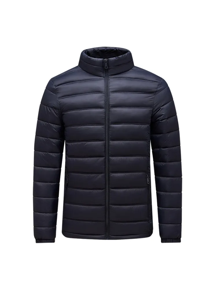 Inverno novo masculino casual ultra leve engrossado seda algodão jaqueta gola com capuz casaco quente solto ajuste casual wear outerwear