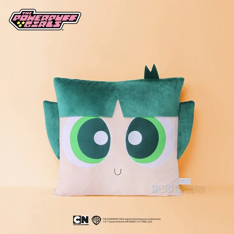 38cm Original Big Eyes Powerpuff Girls Plush Pillow Square Pillow Cute Sofa Cushion Living Room Office Gift