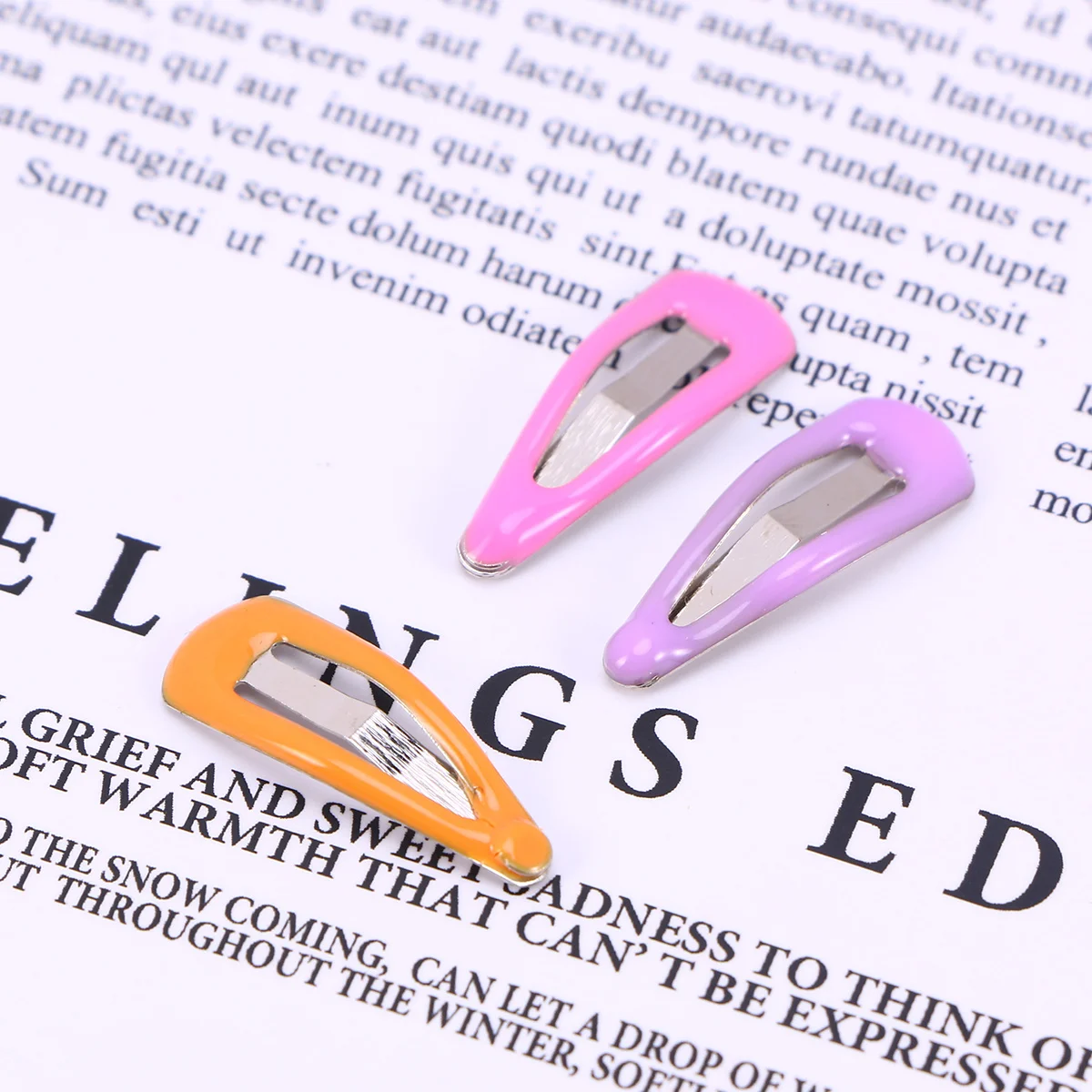 

14Pcs Water Droplets Hair Clips Mini Metal Bobby Pins for Teens Bright Colorful Hairpin Barrettes Hair Clips