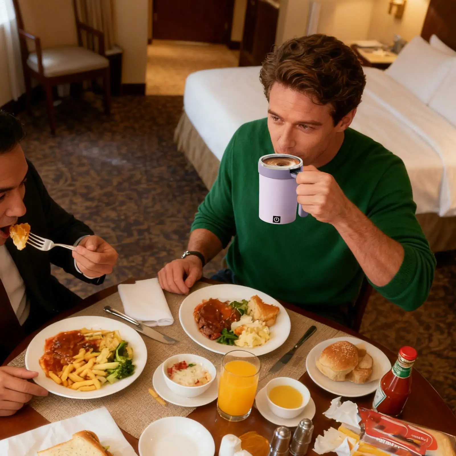 

Самоперемешивающаяся кофейная кружка, перезаряжаемая чашка для смешивания, автоматическая чашка для перемешивания молока, какао-напирей, дня рождения, Рождества, кафе-бара