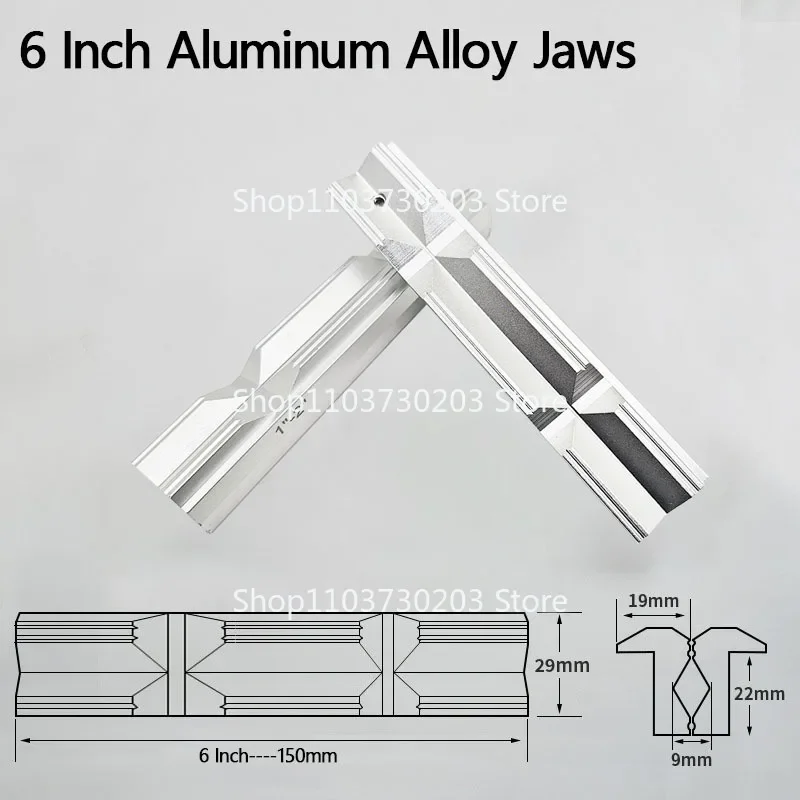 CNC Milling Steel Vise Hard Jaw Fixture V-Type Jaw Aluminum Alloy 6