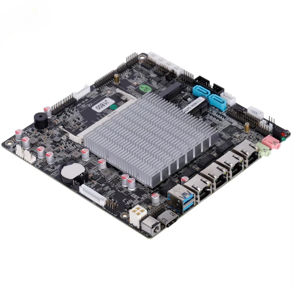 

2025 Hot Sale Dual Cores J1800 J1900 J2900 CPU 4 LAN PfSense Unix Bypass Network Security Motherboard