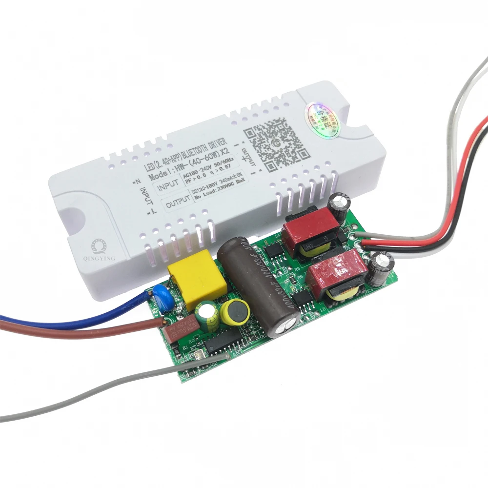 2.4G inteligentny sterownik LED 40-60Wx2 zdalny kontrola aplikacji, ściemnianie i zmieniający kolor transformator do taśma LED żyrandola