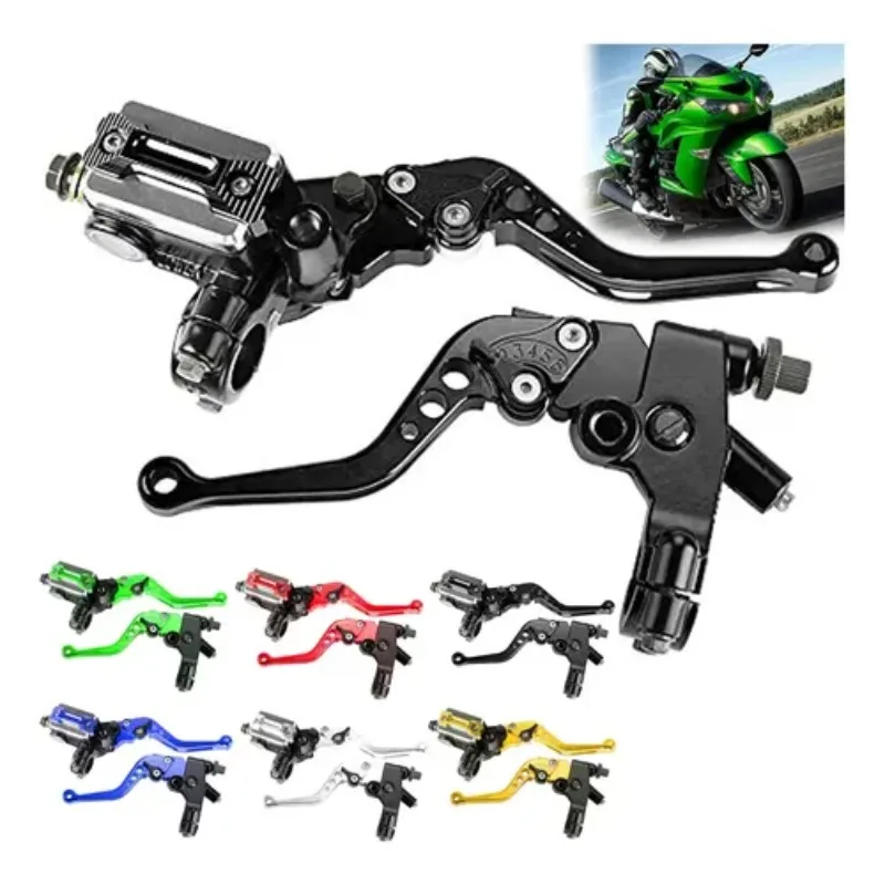 

Motorcycle Left Clutch handle Right Brake Pump Master Cylinder Hydraulic Brake Lever For Dirt Pit Bike ATV Quad Moped Scooter