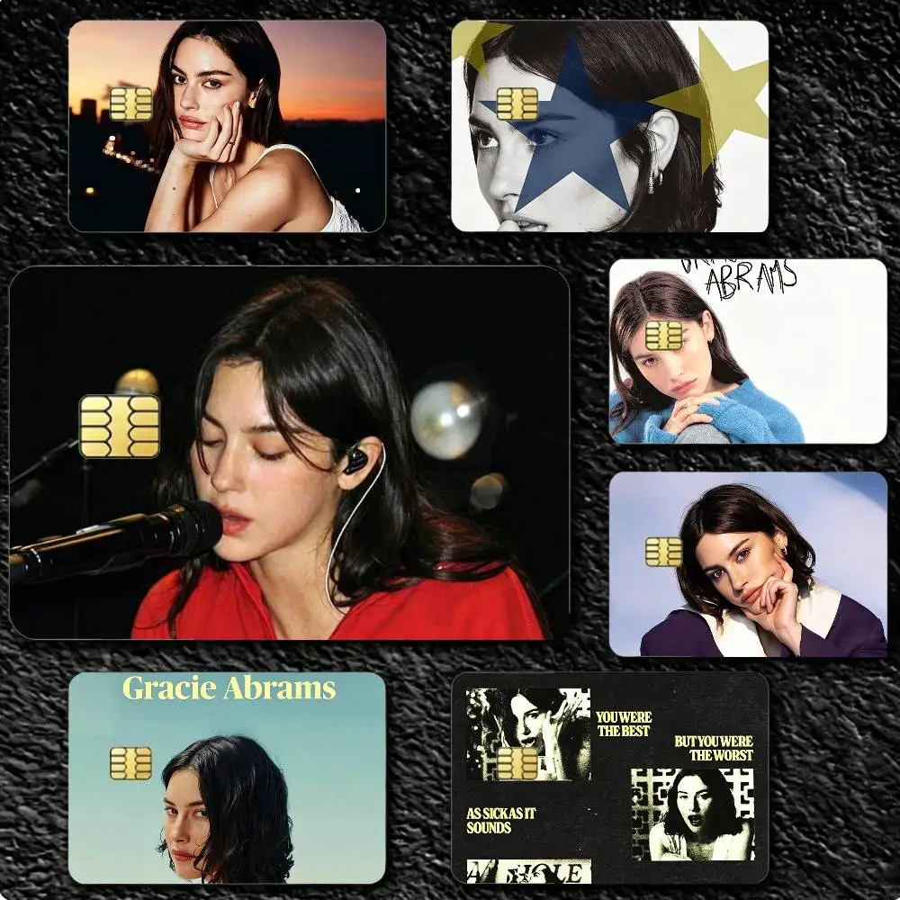 

Popular Music G-Gracie A-Abrams 4pcs 1Set Card Stickers Small Waterproof Chip 4PCS Card Sticker Anti-Scratch
