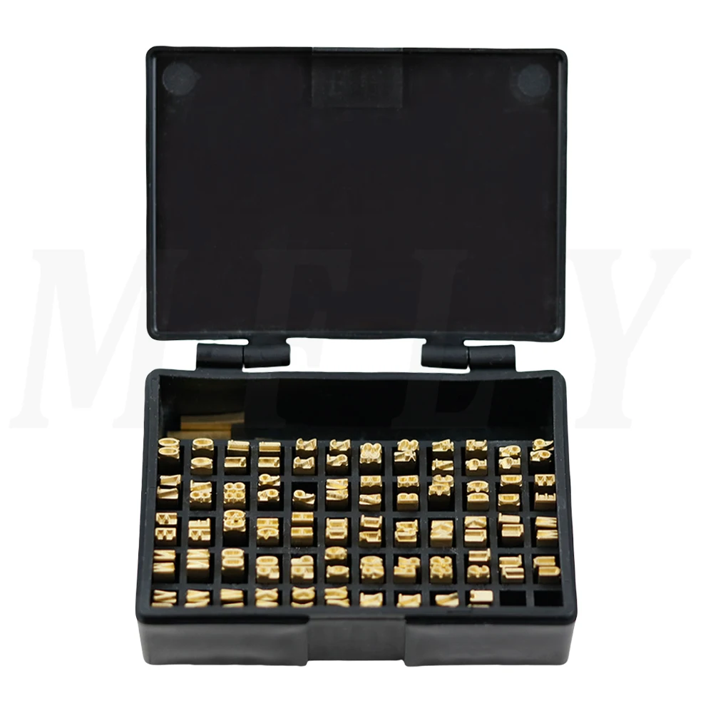 Máquina de Escrever de Metal para Máquina de Codificação Hot Stamping Letras e Números Cobre Data Impressora de Código 2*4*15 mm