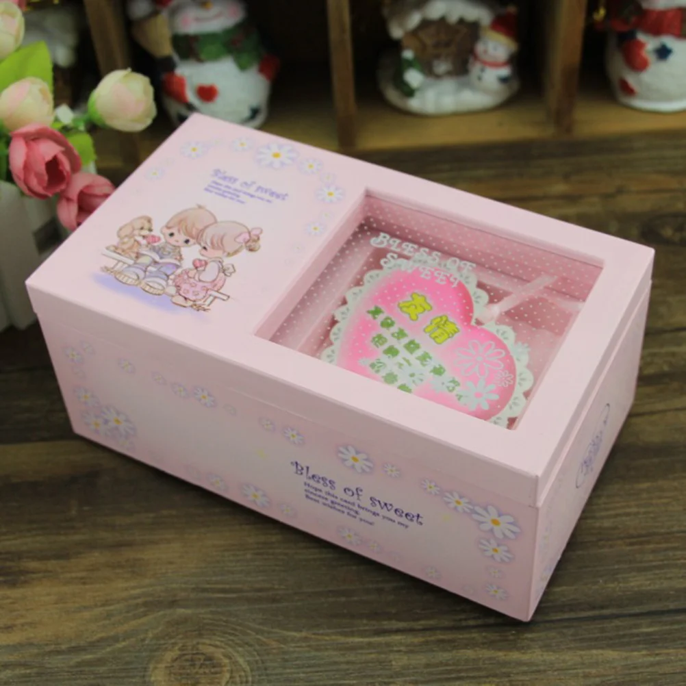 

Music Box Pink Miniature Dancing Girl Rotary Plastic Musical Jewelry Storage Gift For Women Girls Christmas Baby