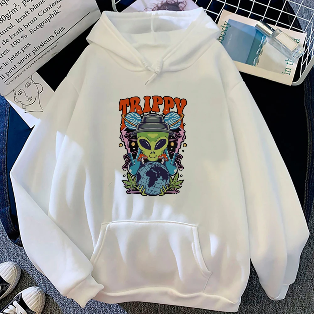 Sweats à capuche Alien Psychedelic pour femmes, sweats à capuche drôles Harajuku, capuche Anime des années 90, vêtements de style coréen, chambres plus lentes magiques, 600