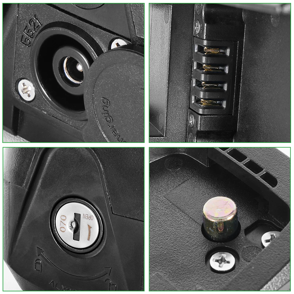 4-poliger 48V 20Ah Hailong E-Bike Akku für den Unterrohrmontage, wiederaufladbarer Zusatzakku 1000W 1400W für V8 E-Bike – Detail 5
