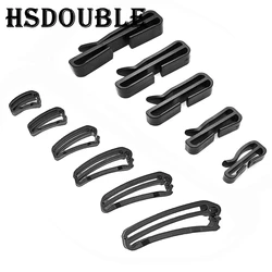 10 Pcs/Pack Quick Slip Keeper Buckle End Clip Slider Black For Molle Tactical Backpack Adjusting Strap Webbing 15-50mm