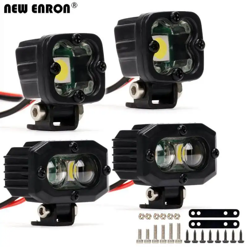 RC Bumper LED Spot Lights For 1/10 RC Crawler High Brightness Lighting Kit Fit AXIAL SCX10 D90 TRX4 RC Vehicle Light Parts