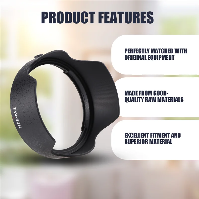 Lens Hood Camera EW-83N 77Mm Reverse Petal Flower Cover Protector For Canon Eosr R5 R6 Rp Rf 24-105Mm F4 L Is Usm Lens