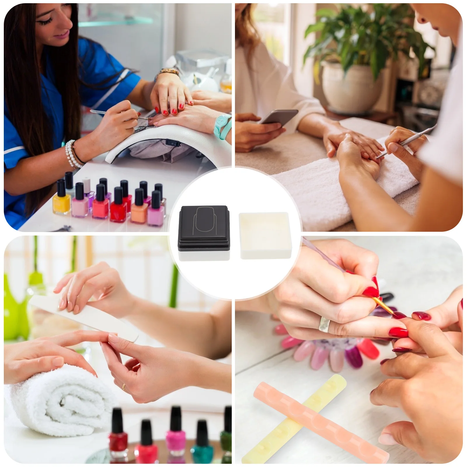 Tampone per timbri per pratica di nail art, compatto, per manicure, pittura, per artisti, forniture scolastiche, strumento di bellezza per unghie