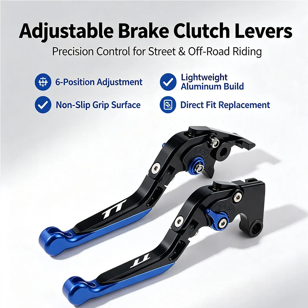 For Yamaha TT225/TT350/TT600/TTR250 1984-2005 Motorcycle Adjustable Folding Brake Clutch Levers CNC Aluminum Multi Kit Set
