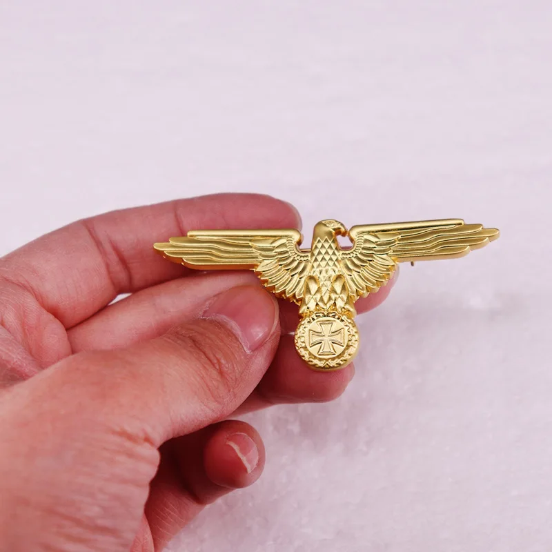 الحرب العالمية الثانية WW2 الألمانية العسكرية الصليب النسر غطاء دبوس شارة الذهبي والفضي دبوس نمط بروش الديكور الحرف