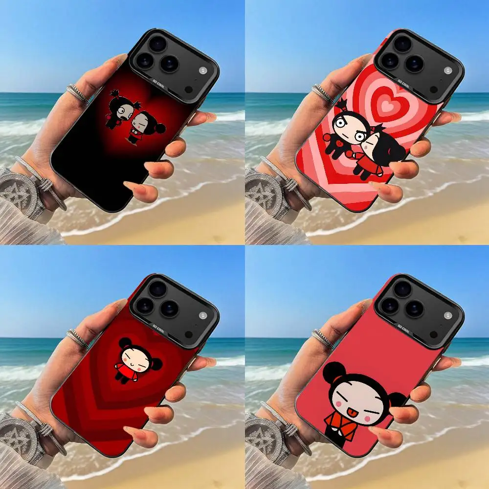 

Cute Cartoon Pucca Garu Phone Case Black case for iPhone17,16,15,14,13,12,Pro,Max,Plus,E,SE4,Air,Mini