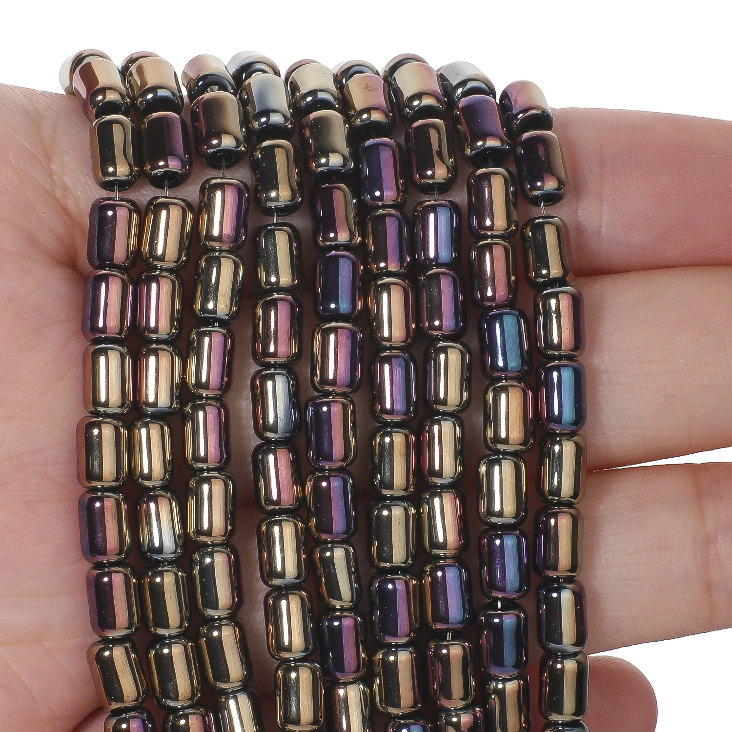 4 x 6 mm bunte zylindrische Porzellan-Kristall-Quarzperlen, glatte, einfarbige Glasperlen für handgefertigte DIY-Armband-Anhänger – Detail 32