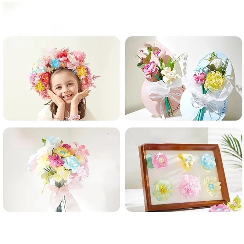 HUA HUA Joy Magic Petal Flower Art Kit, Joy Magic Petal Flower Art Kit, Starhelio DIY Bouquet Art Kit, Absorbs Color Flowers