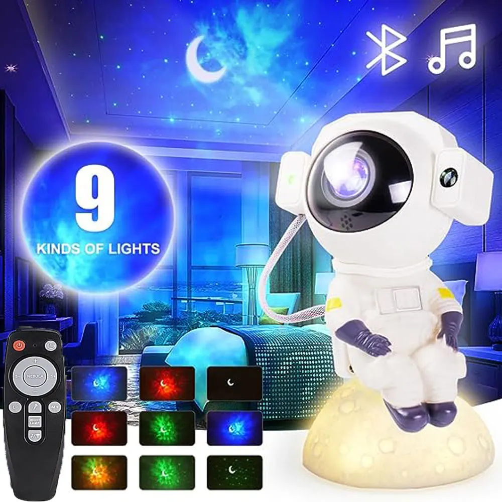 Astronaut Galaxy Projector, Star Projector Night Light with Music, Remote Control , for Bedroom, Kids, Gifts, Party