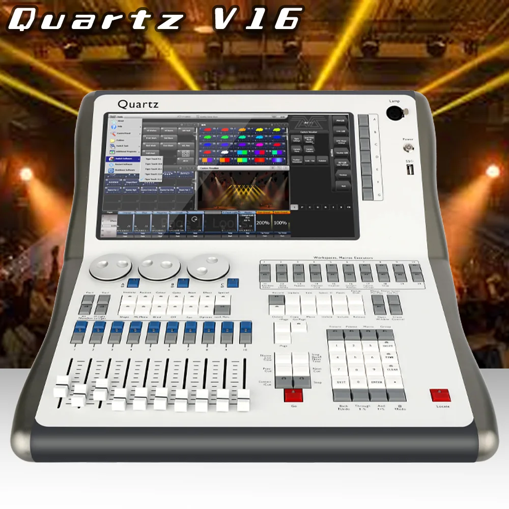 quartz titan dmx controller for stage lighting professional console lamp party and wedding lighting v16 system 01