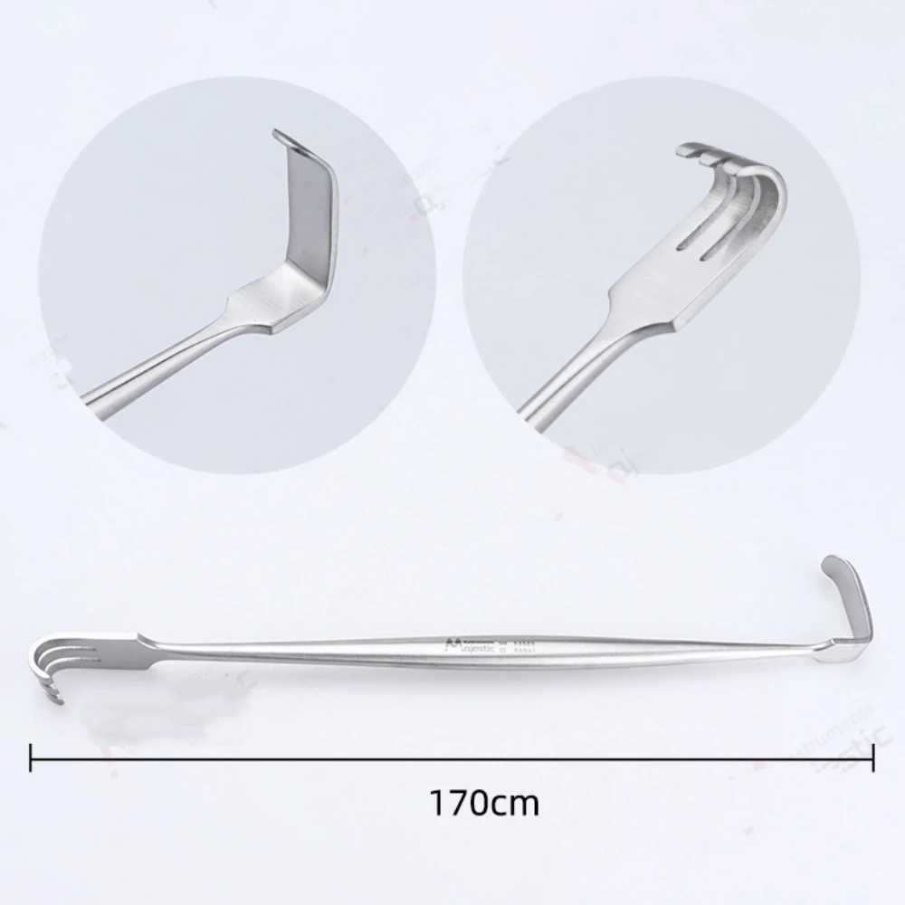 Tissue Retractor Gingival Pull Hook Oral Implant Instruments Dental Pets Orthopedics Skin Retractor Stainless Steel Three Teeth