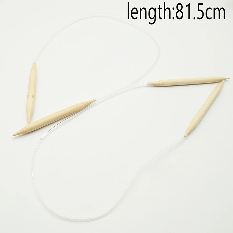 10mm/12mm Wooden Circular Knitting Needles With Plastic Tube Thick Knitting Crochet Hooks Pins Needle Craft Tools