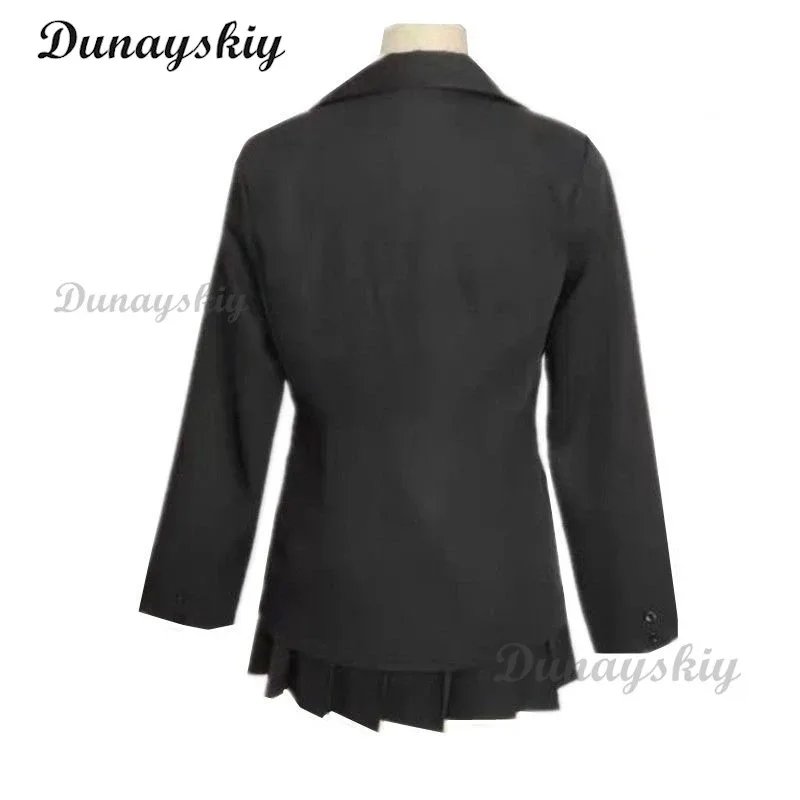 Цукацуки Рио Косплей Игры Синий Архив Костюм Школьный Президент JK Униформа Длинный Парик Комплект Хэллоуин Вечеринка Наряд для Женщин