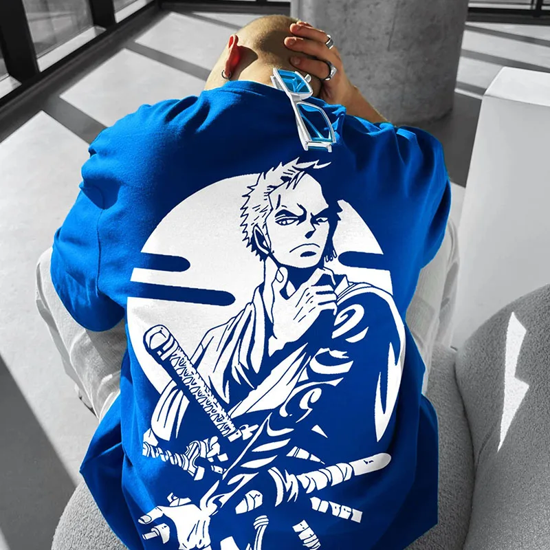 

ONE PIECE Zhuozhuo Noah ONE PIECE Sauron анимационная футболка с принтом из плотного хлопка, классическая мужская и женская футболка с короткими рукавами